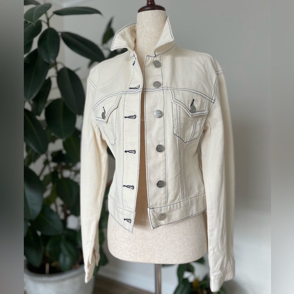 Cream Button-Up Women's Jacket Ochirly.
